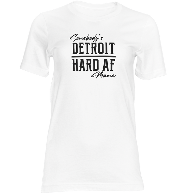 DETROIT HARD AF LADIES TEE - WhiteLake