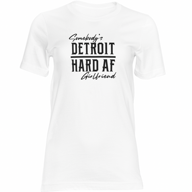 DETROIT HARD AF LADIES TEE - WhiteLake