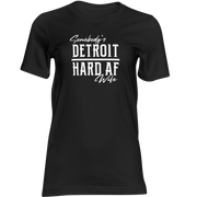 DETROIT HARD AF LADIES TEE - BlackStone