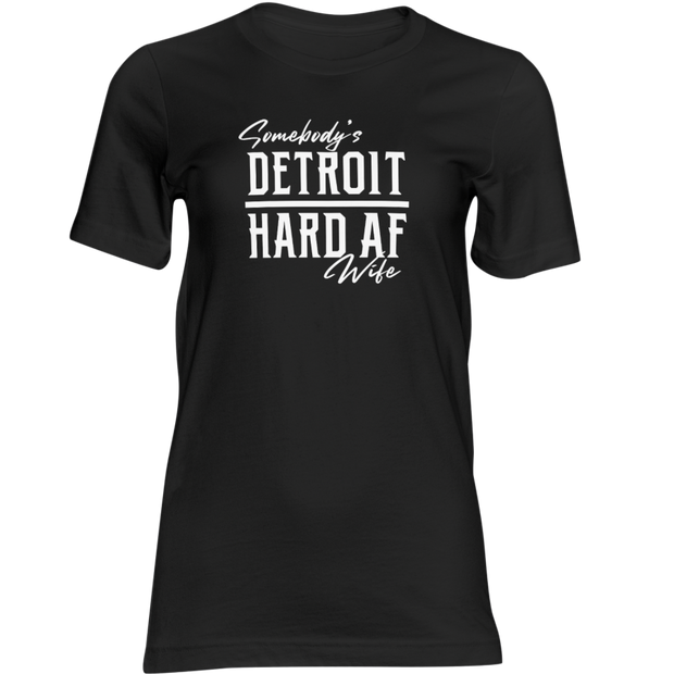 DETROIT HARD AF LADIES TEE - BlackStone