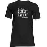 DETROIT HARD AF LADIES TEE - BlackStone