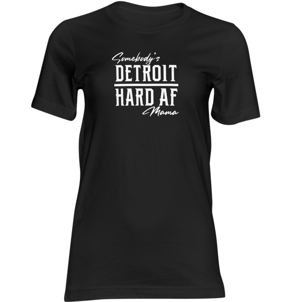 DETROIT HARD AF LADIES TEE - BlackStone