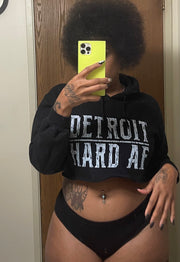 BLACKstone Crop Hoodie Detroit Hard AF