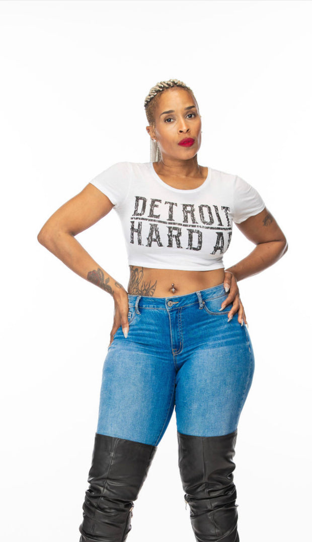 BLACKstone Crop Tee Detroit Hard AF