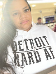 Detroit Hard AF Crop Hoodie Gold